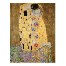 Le baiser, 1907-08 carte postale
