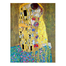 Le baiser (Der original Kuss) par Gustav Klimt Carte Postale