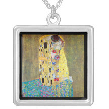 Le baiser (Der original Kuss) par Gustav Klimt Pendentif