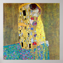 Le baiser (Der original Kuss) par Gustav Klimt Affiche