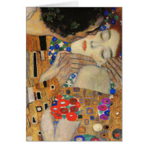 Le baiser (détail) Gustav Klimt Carte De Vœux