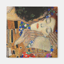 Le baiser (détail) Gustav Klimt Magnets Pour Réfrigérateur