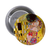 Le baiser (détail) par Gustav Klimt Badges Avec Agrafe
