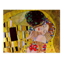 Le baiser (détail) par Gustav Klimt Carte Postale