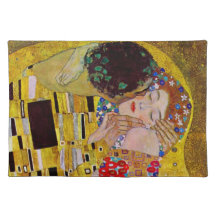 Le baiser (détail) par Gustav Klimt Set De Table