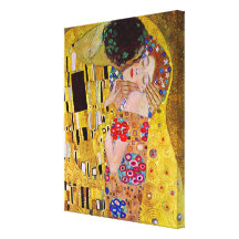 Le baiser (détail) par Gustav Klimt Impressions Sur Toile
