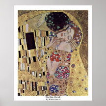 Le baiser (détail) par Klimt Gustav Poster