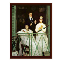 Le balcon par Manet Edouard Carte Postale