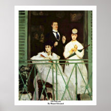 Le balcon par Manet Edouard Posters