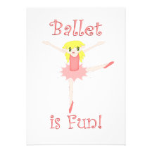 Le ballet est amusement cartons d'invitation