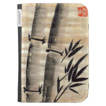 Le bambou sur l'art d'encre de papyrus allument la étuis pour kindle