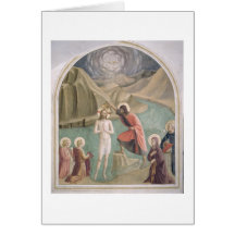 Le baptême du Christ, c.1438-45 (fresque) Cartes De Vœux