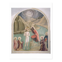 Le baptême du Christ, c.1438-45 (fresque) Cartes Postales