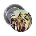 Le baptême du Christ par Andrea del Verrocchio Pin's Avec Agrafe