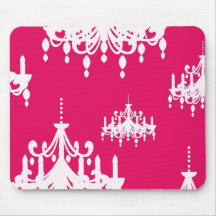 le baroque blanc de lustre sur la framboise rouge tapis de souris