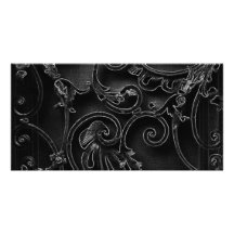 Le baroque noir cartes avec photo