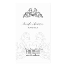 Le baroque ornemente le carte de visite