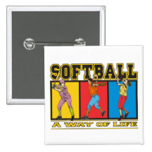 Le base-ball un mode de vie badges avec agrafe