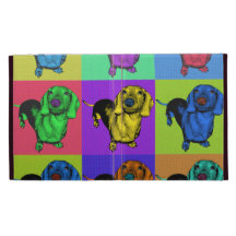 Le basset allemand Doxie d'art de bruit lambrisse  Étui iPad Folio