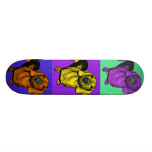 Le basset allemand Doxie d'art de bruit lambrisse  Skateboards Personnalisés