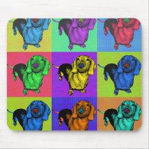 Le basset allemand Doxie d'art de bruit lambrisse  Tapis De Souris