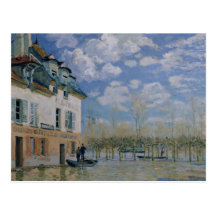 Le bateau dans l'inondation, Port-Marneuse, 1876 Cartes Postales