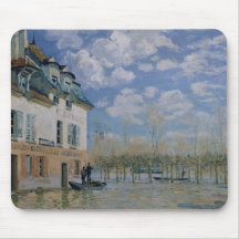 Le bateau dans l'inondation, Port-Marneuse, 1876 Tapis De Souris