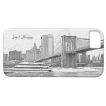 Le bateau de pont de Brooklyn d'horizon de NYC a g Coques Case-Mate iPhone 5