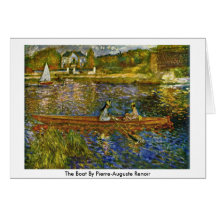Le bateau par Pierre-Auguste Renoir Carte De Vœux