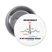 Le battement de coeur est ma musique interne (ECG/ Badge Avec Épingle