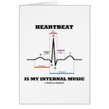 Le battement de coeur est ma musique interne (ECG/ Cartes De Vœux