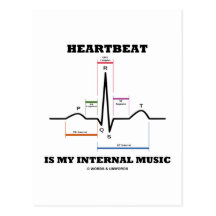 Le battement de coeur est ma musique interne (ECG/ Carte Postale