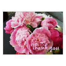Le BD carte de remerciements floral de pivoine