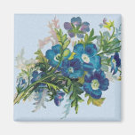 Le beau bleu fleurit l'aimant