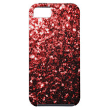 Le beau rouge de charme scintille des étincelles coque Case-Mate iPhone 5