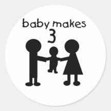 Le bébé fait 3 autocollant rond