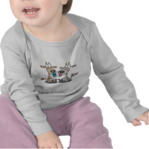 le bébé mignon adorable badine la bande dessinée d t-shirt