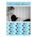 Le bleu de chocolat pointille l'invitation de baby