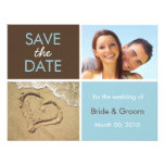 Le bleu et le Brown sauvent les cartes photos de d Invitation Personnalisable