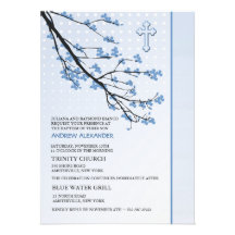 Le bleu fleurissant s'embranche invitation
