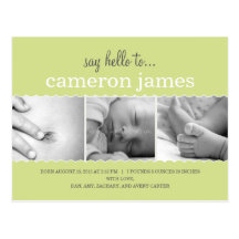 Le bonbon crante le faire-part de naissance - genr cartes postales