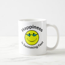 Le bonheur nage rapidement mug