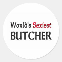 Le boucher le plus sexy du monde adhésif rond