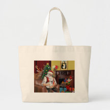 Le bouledogue français de Père Noël (faon) Sacs Fourre-tout