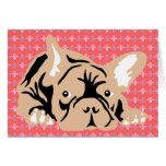 Le bouledogue français s'est levé cartes de vœux