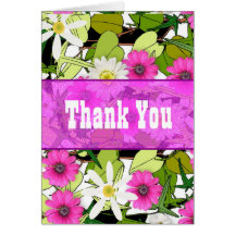 Le bouquet floral rose vous remercient cartes