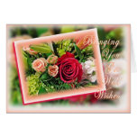 Le bouquet obtiennent la personnaliser bonne de so carte de vœux