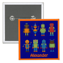Le bouton carré personnalisé de l'enfant d'amis de badges avec agrafe