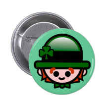 Le bouton de St Patrick heureux Badges