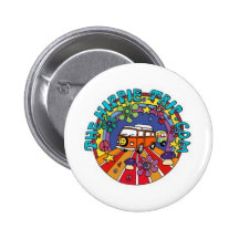 Le bouton hippie de voyage pin's